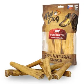 KIDDOG 100% Natural Snack, hovädzie oháňky natural s kožou 12 cm / 200 g